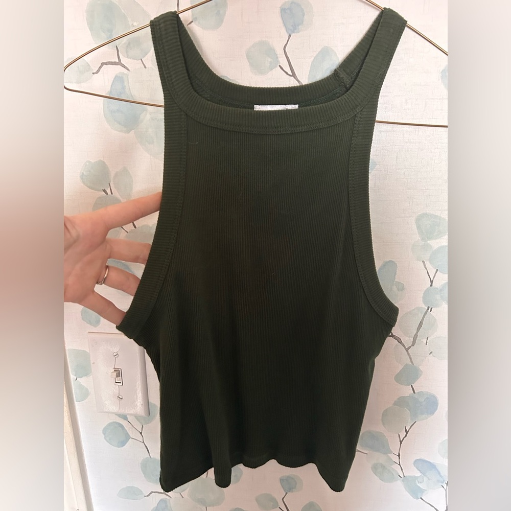 Army Green Crop Top S